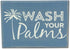 Sukha Home Wash Your Palms Wood Bathroom Sign, Palm Tree Decor, Beach Themed Bathroom Decor, Beachy Decorations Home Decor, Coastal Shelf or Wall ...