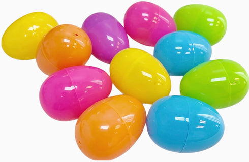 GiftExpress Plastic Bright Easter Egg Assortment 50 Pcs Perfect for Easter Egg Hunt/Surprise Egg/Easter Hunt...