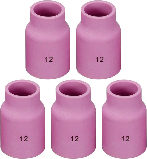 RIVERWELD TIG Large Gas Lens Alumina Nozzle Ceramic Cups 53N87#12 3/4" Orifice Fit SR DB WP 9 17 18 20 25 26 TIG Welding Torch 5pk...