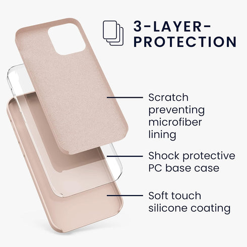 kwmobile Case Compatible with Apple iPhone 12 / iPhone 12 Pro Case - TPU Silicone Phone Cover with Soft Finish - Dusty Pink...