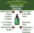 USDA Organic 5-In-1 Fertility Supplements For Women. High Absorption Liquid Drops Vitamins Blend with 5 Handpicked Herbal Ingredients for Reproduc...