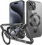 MANLENO Magnetic Case for iPhone 15 Case Magsafe with Invisible Kickstand Plating 10FT Shockproof Soft Rubber Clear Protective Phone Case (Black)...