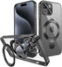 MANLENO Magnetic Case for iPhone 15 Case Magsafe with Invisible Kickstand Plating 10FT Shockproof Soft Rubber Clear Protective Phone Case (Black)...