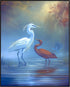 Posterizer 1 pcs-beautiful art work of pair of heron birds in nature 3-Art for Animal Lovers Gift for Art Lovers Decorations for Bedroom, Office, ...