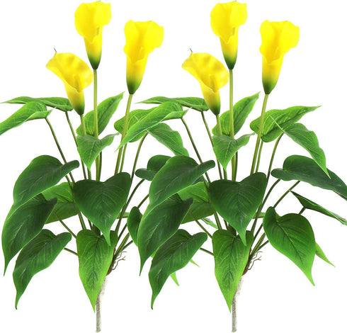 Artificial Flower 17 inches Calla Lily Silk Plant Fake Bonsai Flowers Greenery Plants for Indoor Outdoor Home Office Bedroom Table Centerpieces Pa...