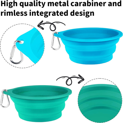COOYOO Collapsible Dog Bowls 700ML,2 Pack Portable Collapsible Dog Water Bowls for Cats Dogs,Pet Foldable Feeding Watering Dish for Traveling Camp...