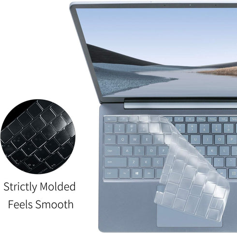 Keyboard Cover for 2023 Microsoft Surface Laptop Go 3/ Laptop Go 2/ Laptop Go 12.4" - Premium Ultra Thin, High Transparency Keyboard Protector Ski...