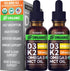 (2 Pack) Organic Vitamin D3 K2 Drops with MCT Oil, Omega 3, 5000 IU - Vitamin D Liquid, No Fillers, Non-GMO D3 for Body’s Defenses and Faster Abso...