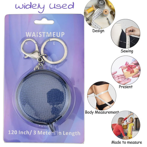 Tape Measure for Body Measuring Tape Double Scale Body Sewing Flexible Ruler for Medical Body Measurement Tailor Craft Ruler, Retractable Key Chai...