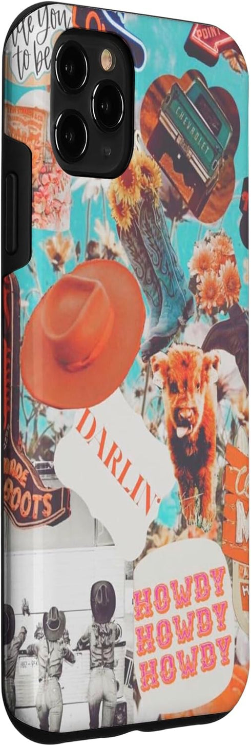 iPhone 11 Pro Max Funny Cowgirls Western Country Boho Farm cows cattle chic Case...