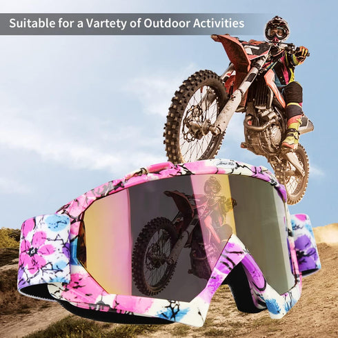 JAMIEWIN Motocross Goggles - ATV Dirt Bike Motorcycle UTV MX Offroad Riding Goggles with Anti UV, Dustproof, Anti Fog Lenses for Men, Women, Youth...