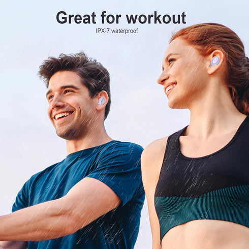 Wireless Earbuds for Small Ears Women Men, Purple Bluetooth Earbuds for Small Ear Canals, Mini Ear Buds Wireless Bluetooth Earphone for iPhone, An...