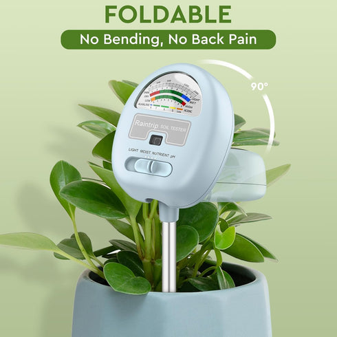 ?Upgraded ? 4-in-1 Soil Moisture Meter, Soil Ph Meter, Soil Tester for Moisture, Light,Nutrients, pH,Soil Ph Test Kit, Great for Garden, Lawn, Far...