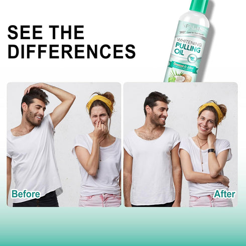 Coconut Mint Oil Pulling Mouthwash, Natural Coconut Oil Mint Mouthwash Keeps Breath Fresh Suitable for Dates and Daily Oral Care, White Teeth & He...