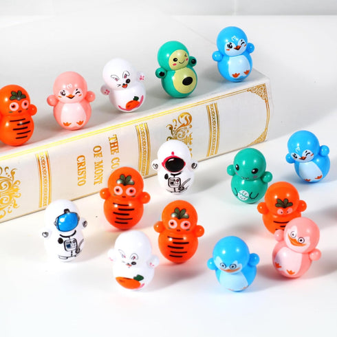 60pcs Mini Animal Tumbler Toy Set for Kids Party Favors, righting Doll Fidget Toys, Cute Tumbler Toy Roly-Poly self-righting Doll Tumbler Bulk Toy...