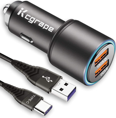 USB Car Charger,36W Dual Quick Charge 3.0 Car Adapter for Moto G Power/G Stylus 2022 2020 2021,G Fast/G Play/G100/G Pure,Edge Plus,Motorola One 5G...