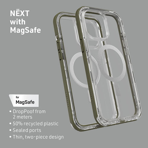 LifeProof Next Screenless Series Case for MagSafe for iPhone 13 (NOT Mini/Pro/Pro Max) Non-Retail Packaging - Precedented Green...