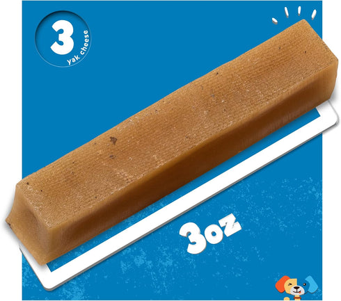 Jack&Pup Yak Cheese Himalayan Dog Chews | Dog Yak Chews for Large Dogs Aggressive Chewers | Hard Yak Cheese Stick (9oz, 3 Pack)...