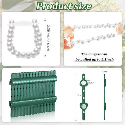 Waydress 24 Pieces Floral Boutonniere Magnets Corsage Brooches Magnet and Elastic Pearl Wrist Bands Wristlets Corsage Accessories for Handmade Wed...
