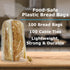 Bread Bags with Ties, Reusable, 100 Clear Bags and 100 Ties...