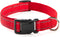 Reflective Dog Collar for Small,Medium, and Large Dogs,Ajustable Nylon Dog Collars with Quick Release Buckle,Red L...