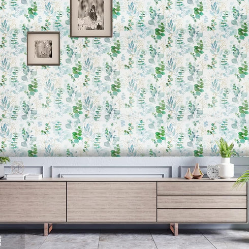 Arthome Peel and Stick Wallpaper Leaf Floral Self-Adhesive Contact Paper 17"x120" Removable Decorative Vinyl Wall Paper for Bedroom,Living Room,Ca...
