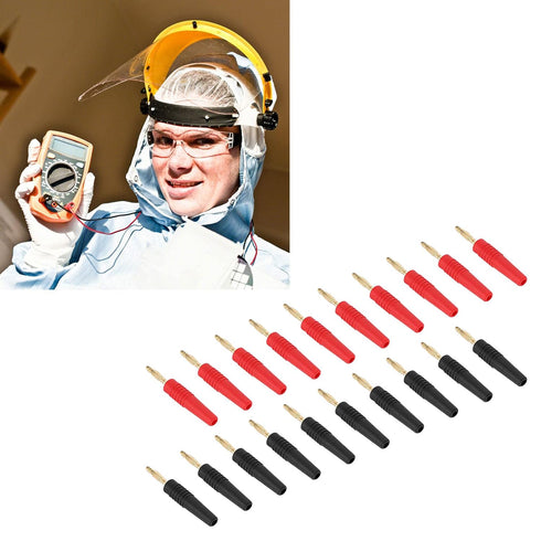 5 Set Banana Plug Wire Kit 10A, Solder Connect 2mm Test Testing Cable, Electrical Inspection Tool for Home Industry...