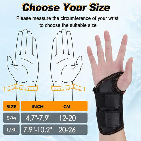 Ztl Carpal Tunnel Wrist Brace for Men Women Pain Relief, Upgraded Breathable Wrist Splint Night Support with Adjustable Straps, Hand Brace for Ten...