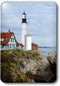 3dRose lsp_205713_1 USA, Maine, Portland Headlight Lighthouse On Rocky Shore Single Toggle Switch...