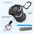 2-Pack Retractable Keychain - Heavy Duty Badge Holder, Retractable ID Badge Reel, Carabiner Badge Clip, Tactical Key Chain with 32" Steel Retracta...