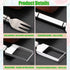 2024 New 2Pcs 2-in-1 Watermelon Fork Slicer Cutter Stainless Steel Summer Watermelon Cutter for Kitchen Gadget Camping Home Party...