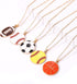 Baseball Necklace Earrings for Women Enamel Softball Earring Studs Soccer Basketball Pendant Necklaces Ball Game Sports Fan Jewelry Set Gifts...