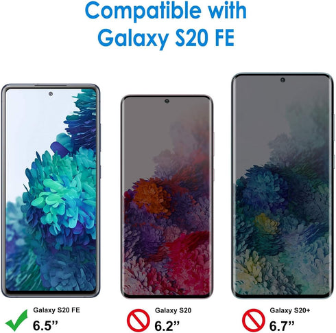 JETech Screen Protector Compatible with Samsung Galaxy S20 FE 6.5-Inch, Tempered Glass Film, 3-Pack...