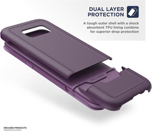 ENCASED Galaxy S8 Case Purple Rebel Series Impact Armor (Samsung S8) Deep Purple...