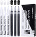 NAWOD Paint Pens White Black Acrylic Marker 6 Pack, Acrylic Permanent Marker, White Paint Pens for Rock Ceramic Wooden Leather Glass Painting Meta...