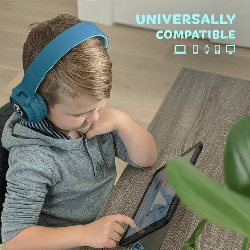 PowerLocus Bluetooth Headphones for Kids, Wireless Bluetooth Headphones, Kid Headphones Over Ear with LED, Foldable Headset with Mic,Volume Limite...