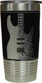 Leather-Wrapped Electric Guitar Tumbler – Stainless Insulated Travel Mug – Gift for Rock Musicians & Music Fans...