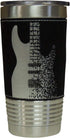 Leather-Wrapped Electric Guitar Tumbler – Stainless Insulated Travel Mug – Gift for Rock Musicians & Music Fans...