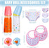 Shappy 10 Pcs Baby Doll Accessories Set Include Disappearing Milk and Juice Bottles, Pacifier, Bibs, Diapers, Baby Doll Feeding Set, Toy Baby Bott...