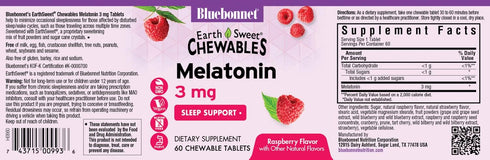 Bluebonnet Nutrition EarthSweet Melatonin 3 mg Fast-Acting Quick Dissolve Nighttime Relaxation & Restful Sleep Support - Sleep Aid - Gluten-Free, ...