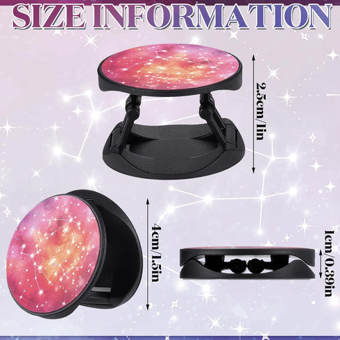 9 Pieces Cell Phone Grip Holder Collapsible Phone Holder Colorful Self-Adhesive Finger Ring Sublimation Phone Holders for Smartphone and Tablets (...