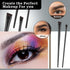 10 Pcs Angled Eyebrow Eyeliner Brush Set, Flat Eyebrow Brush Applicator, Fine Angled Eyebrow Tint Brush, Ultra Thin Angled Eyeliner Eyeshadow Eyeb...