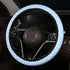 Cxtiy Cute Steering Wheel Cover - Girly Playful Polka Dots Design Thin & Lightweight Blue Car Accessories for Women Fits 14-16 Inch...
