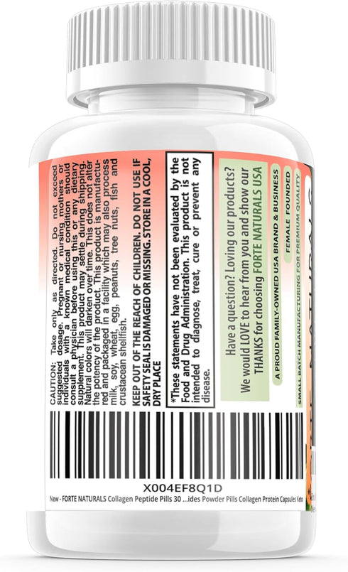 Collagen Peptide Pills 100 Tablets Protein Supplements NO More Mixing Powder Shakes Easy to Swallow Collagen Peptides Powder Pills Protein Capsule...