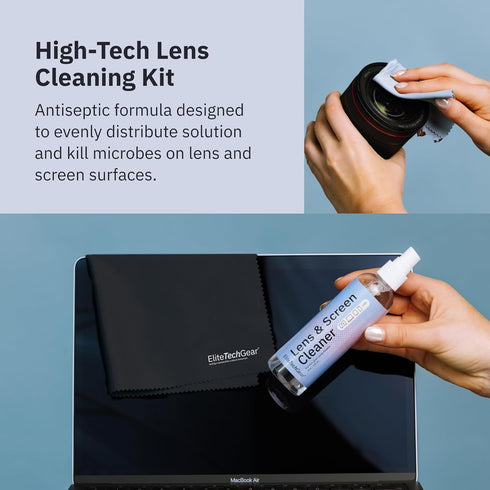 Glasses Cleaner & Screen Cleaner Kit – 3pcs Lens Cleaner Spray (2X 4oz+1oz) with 2pcs Microfiber Glasses Cleaning Cloth – Alcohol Free Eyeglass Cl...