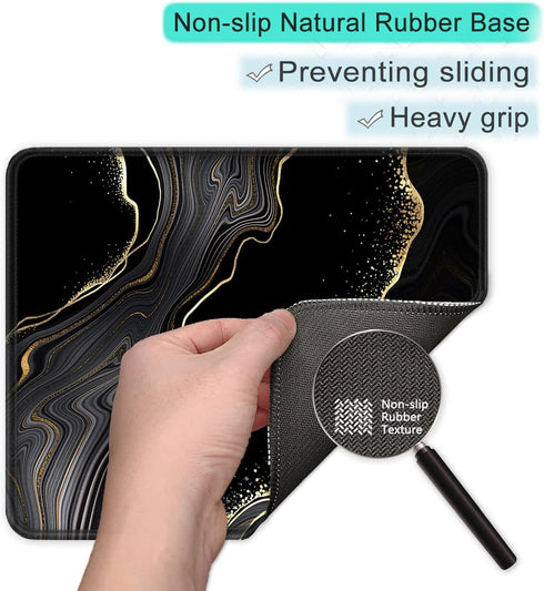ITNRSIIET Mouse Pad with Non-Slip Rubber Base, Stitched Edge, Premium-Textured, Waterproof Gaming Mouse Pad for Wireless Mouse, Computers, Laptop,...