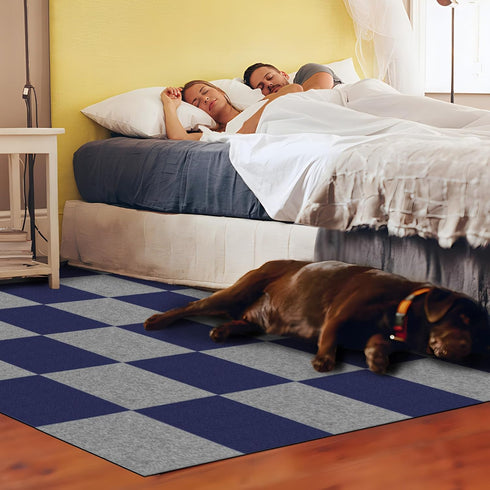 10Pcs Carpet Tiles Peel and Stick 12”x 12” Non-Slip Self Adhesive Squares Carpet Floor Tile Reusable Waterproof Carpet for Living Room Bedroom...