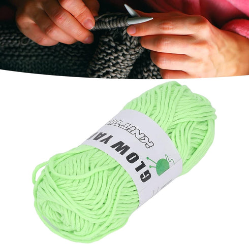 164ft Luminous Chunky Yarn, Glow in The Dark Yarn DIY Weave Glow Yarn Polyester Luminous Knitted Yarn Hand Knitted Luminous Yarn Novel Functional ...