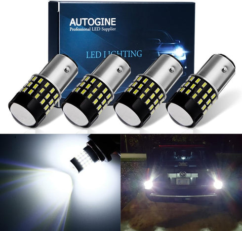 4 X 1000 Lumens Super Bright 9-30V 1157 2057 2357 7528 LED Bulbs 3014 54-EX Chipsets with Projector for Back Up Reverse Lights DRL Tail Brake Ligh...