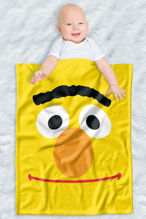 LOGOVISION Sesame Street Lightweight Baby Blanket, 30"X40", Bert Face Unisex for Infants Girls & Boys...